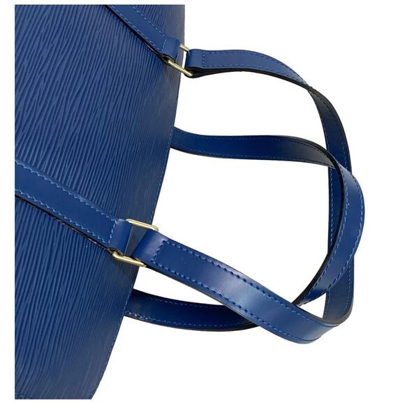 LOUIS VUITTON Soufflot Toledo Blue Epi Handbag W Pouch EUC - Picture 14 of 14